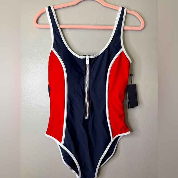 Tommy Hilfiger Americana One Piece Swimsuit NWT L Large - Picture 1 of 2